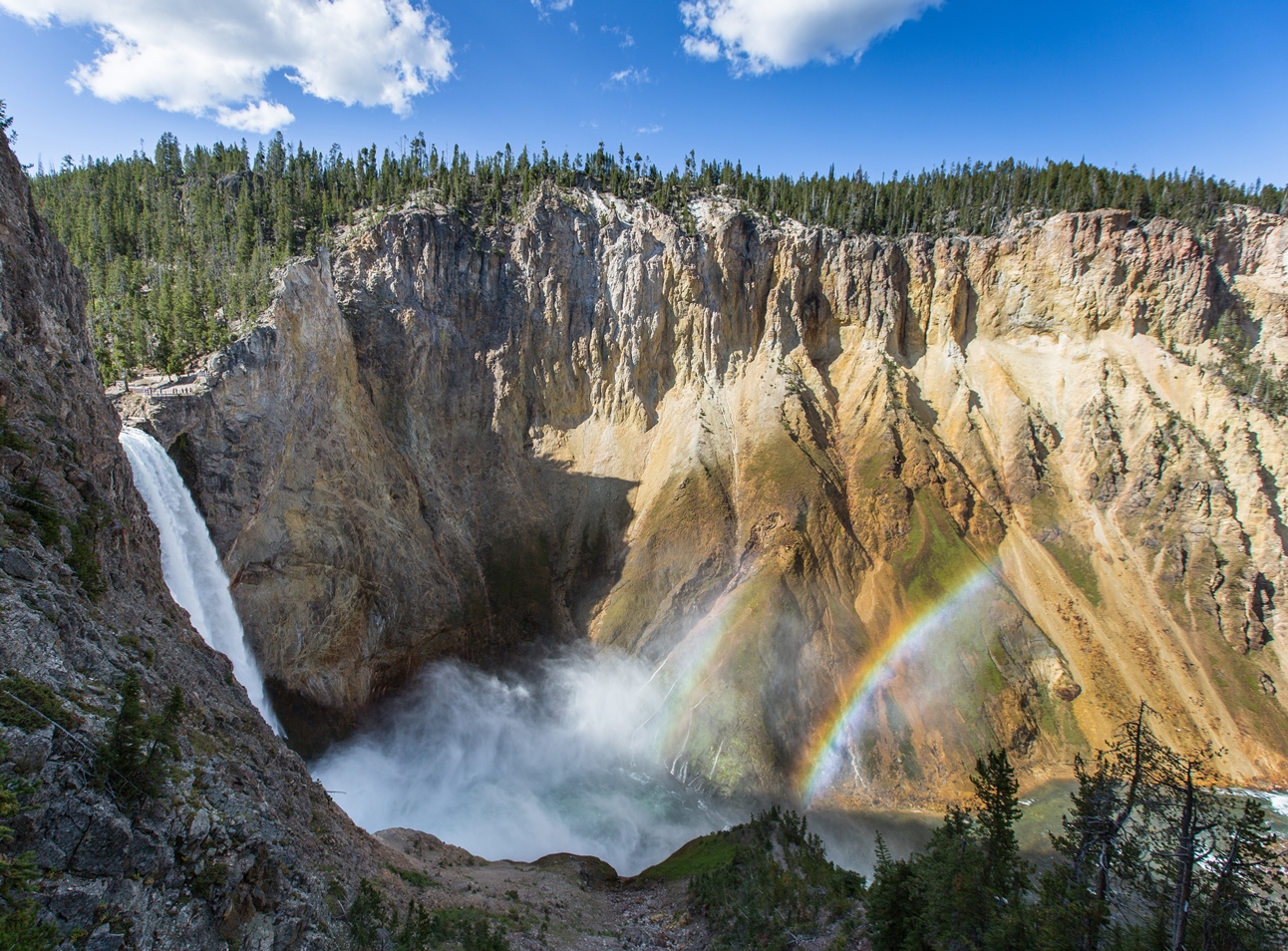 yellowstone_Double rainbow and Lower Falls from Uncle Toms Trail_credit Neal Herbert