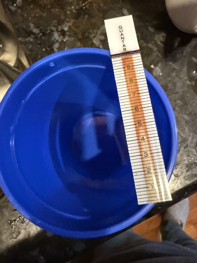 Salt Watch test done by Kathy.